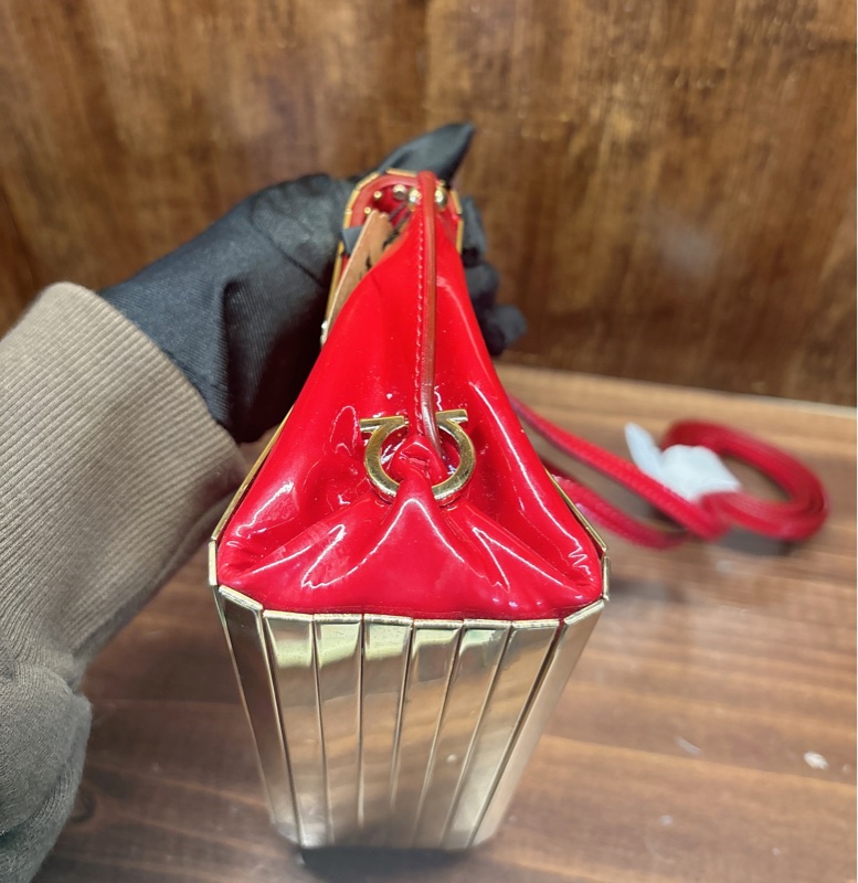 Salvatore Ferragamo 紅色手提包-4