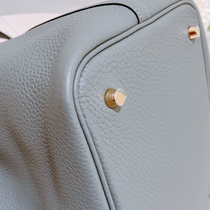 TK1918 愛馬仕菜籃子22 積雨雲灰 手拿包包 Hermes Picotin lock 22 Taurillon Clemence OL Gris Meyer-8