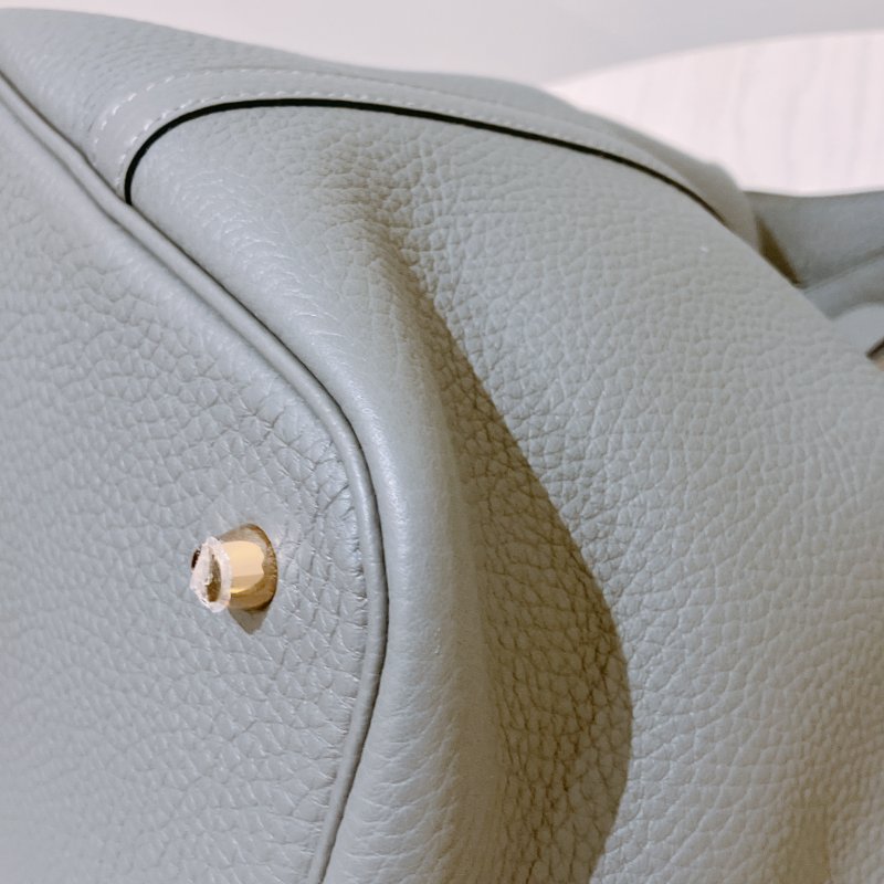 TK1918 愛馬仕菜籃子22 積雨雲灰 手拿包包 Hermes Picotin lock 22 Taurillon Clemence OL Gris Meyer-28