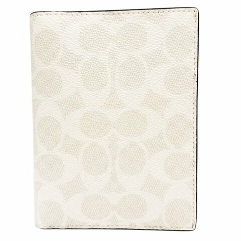 [全新] COACH 新款C LOGO拉鍊零錢袋證件護照夾(白)