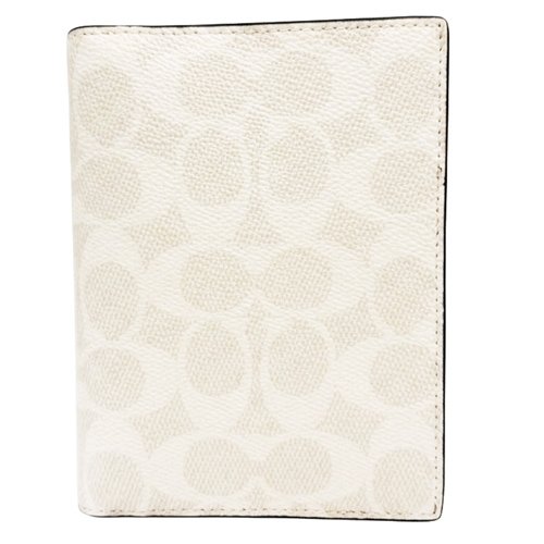 [全新] COACH 新款C LOGO拉鍊零錢袋證件護照夾(白)-0