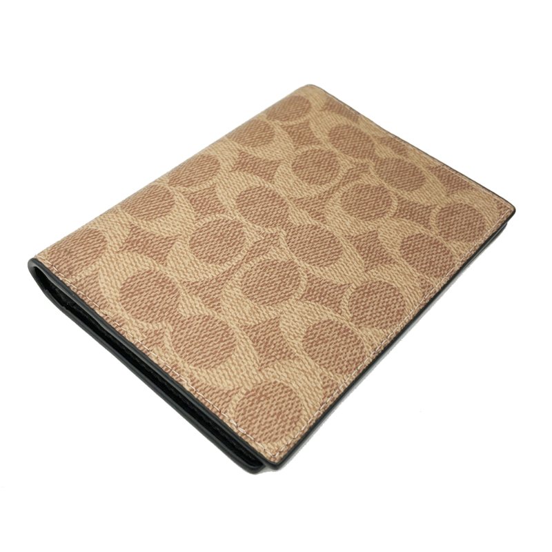 [全新] COACH 新款C LOGO拉鍊零錢袋證件護照夾(焦糖)-3