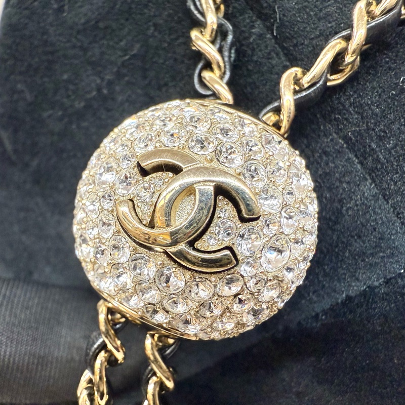 Chanel黑絲絨水鑽金球MINI水桶包AS1894-11