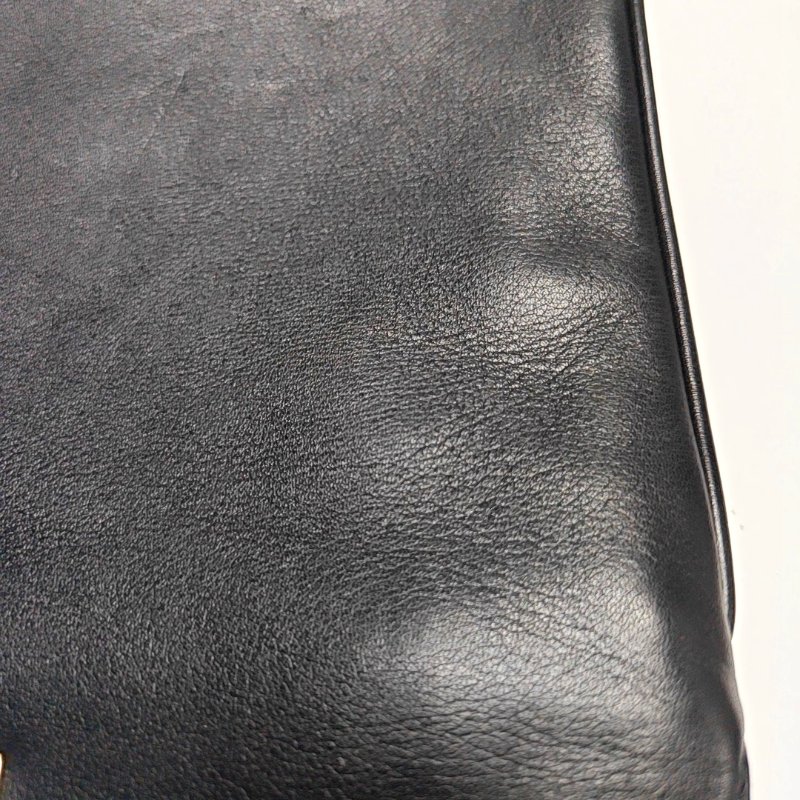 YSL黑色牛皮單肩包手提包金色五金可拆卸肩帶-8