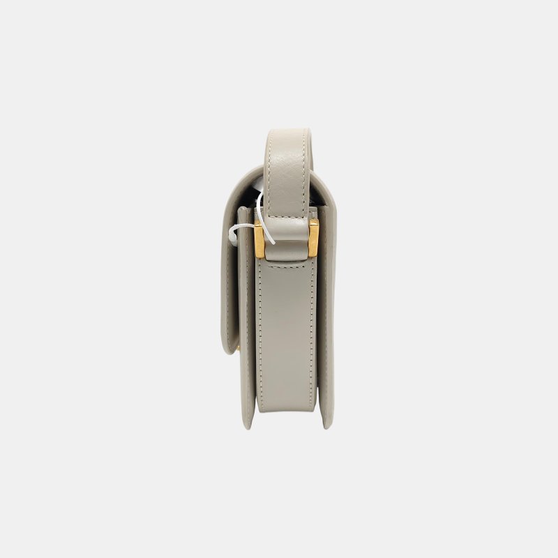 YSL SOLFERINO小號白色牛皮豆腐包單肩包金色五金-2