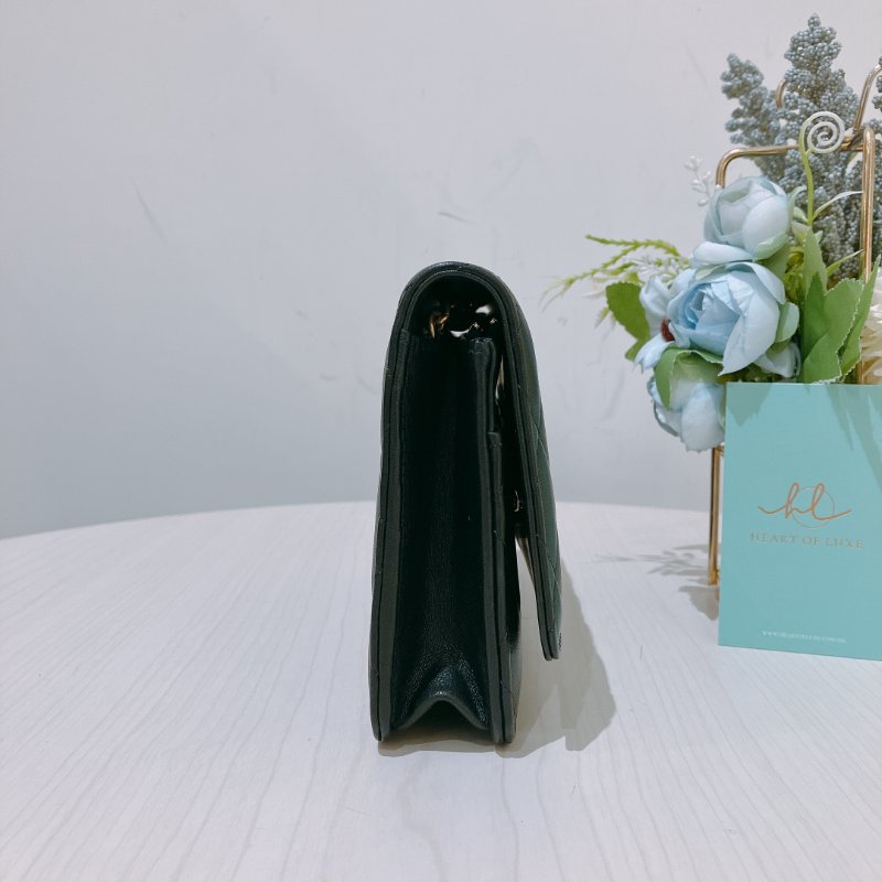 TK1919 香奈兒 黑金 小羊皮 斜孭包 Wallet On Chain Calfskin Black x GHW-3