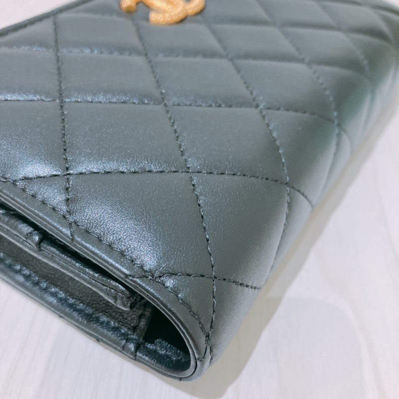 TK1919 香奈兒 黑金 小羊皮 斜孭包 Wallet On Chain Calfskin Black x GHW-7