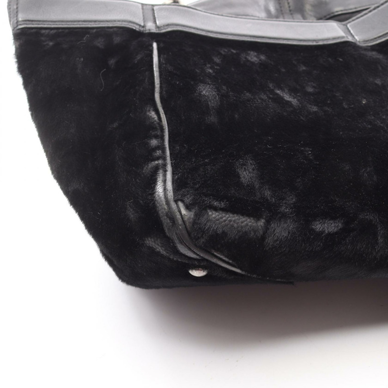 香奈兒黑色皮革鏈條肩托特包,二手女士SHW CC Coco-1