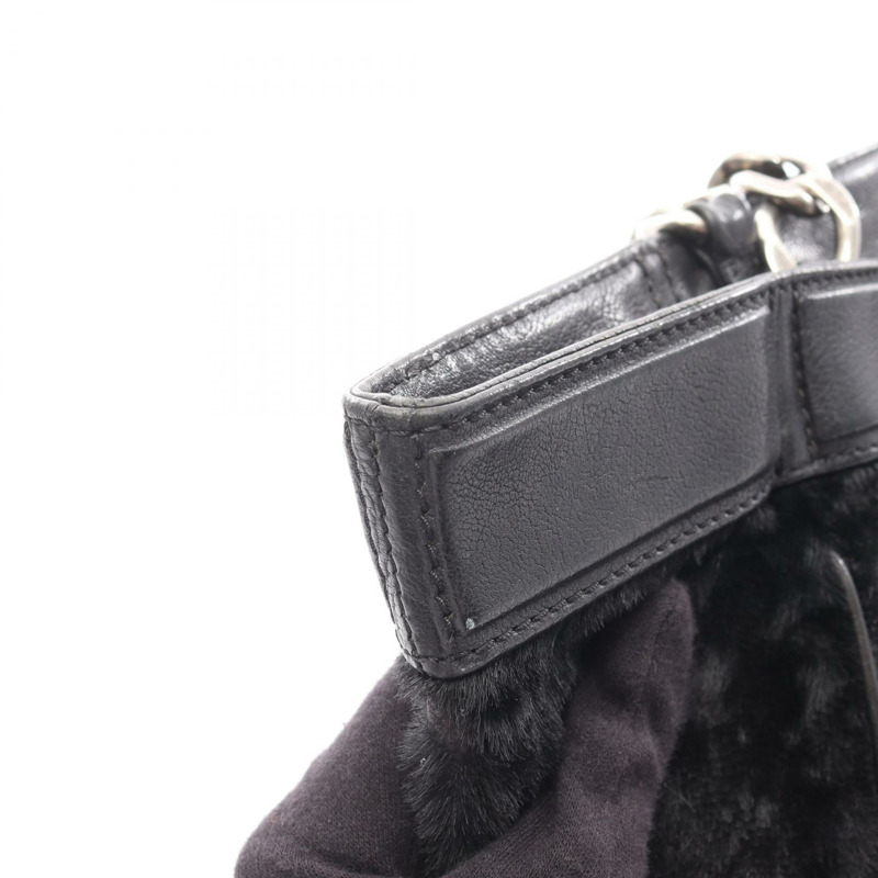 香奈兒黑色皮革鏈條肩托特包,二手女士SHW CC Coco-2