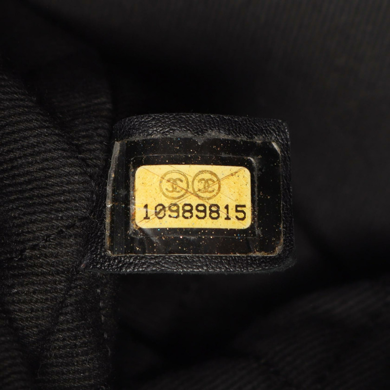 香奈兒黑色皮革鏈條肩托特包,二手女士SHW CC Coco-9