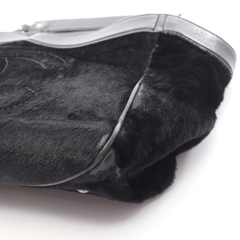 香奈兒黑色皮革鏈條肩托特包,二手女士SHW CC Coco-11