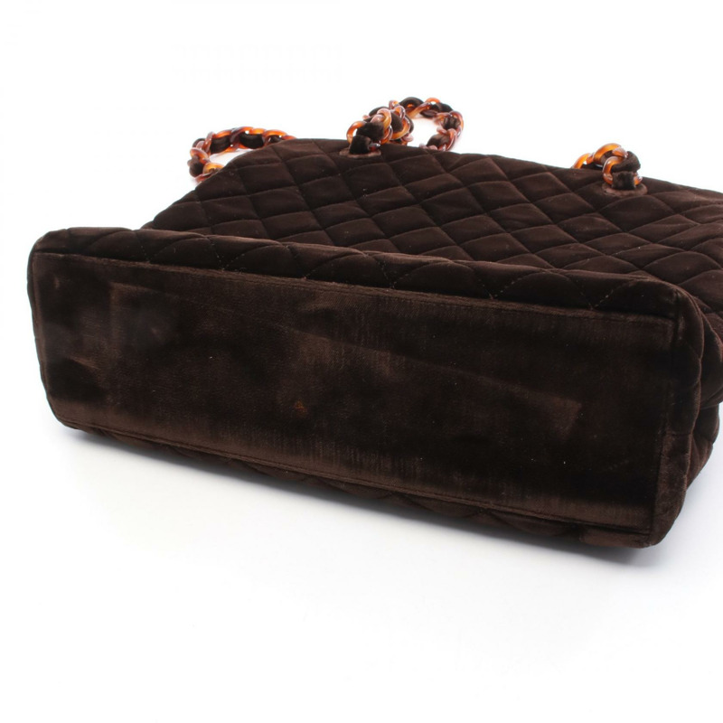 香奈兒 (CHANEL) 鏈條肩托特包,棕色,二手,女士 CC Coco-6