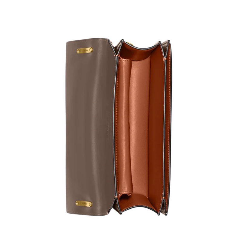 全新🌟COACH BANDIT 電鍍C字LOGO牛皮壓釦斜背兩用包(深石灰)-2