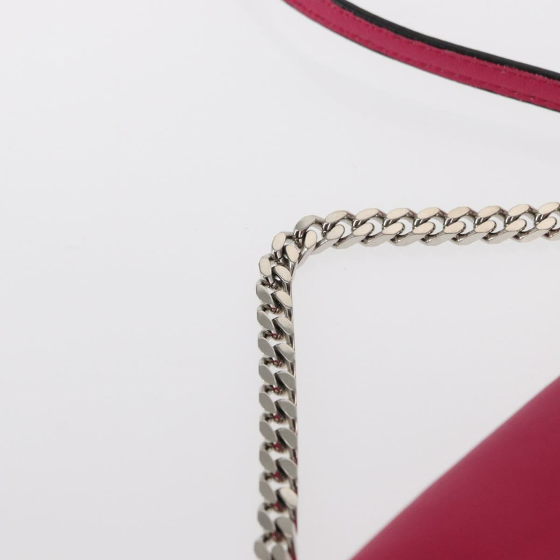 【日本直送】FENDI Micro Mamma Baguette 單肩包 皮革 兩用 粉紅色/銀色 正品 161186M-6