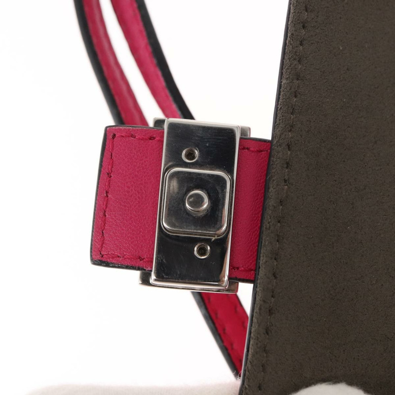 【日本直送】FENDI Micro Mamma Baguette 單肩包 皮革 兩用 粉紅色/銀色 正品 161186M-15