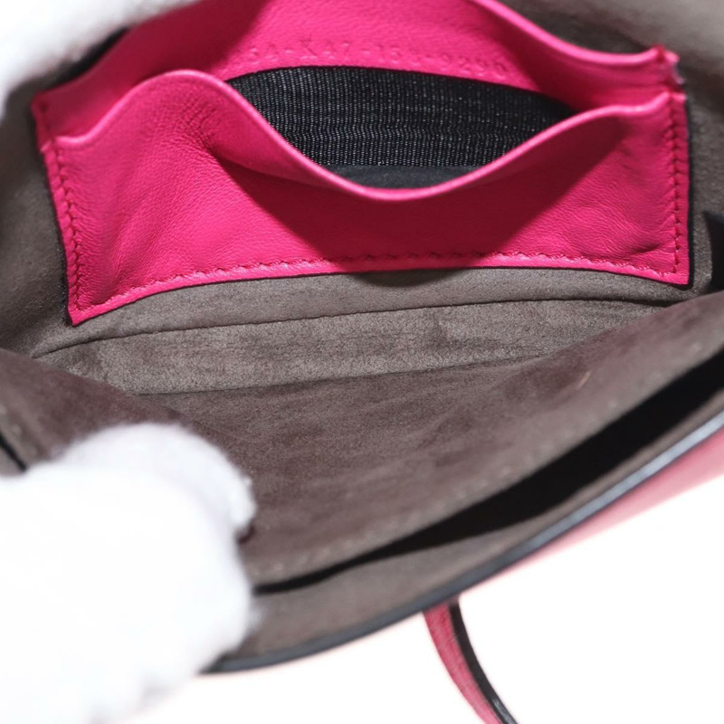 【日本直送】FENDI Micro Mamma Baguette 單肩包 皮革 兩用 粉紅色/銀色 正品 161186M-21