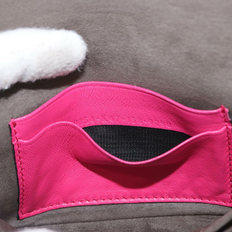 【日本直送】FENDI Micro Mamma Baguette 單肩包 皮革 兩用 粉紅色/銀色 正品 161186M-23