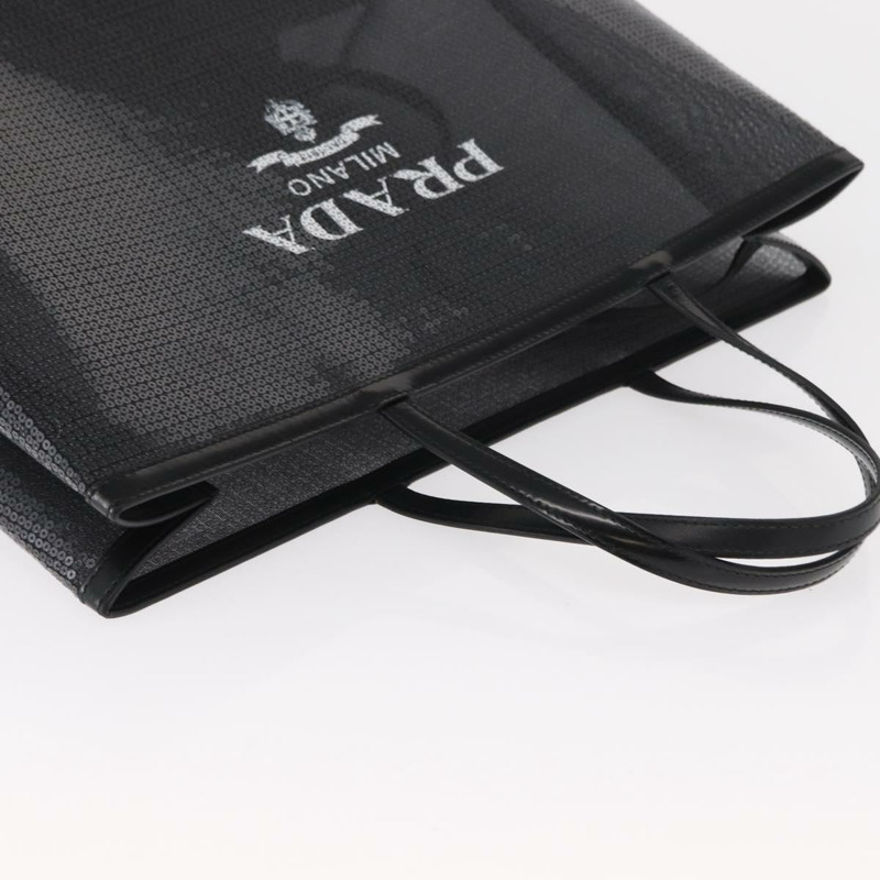 【日本直送】PRADA 亮片黑色手提包 正品 161690-6