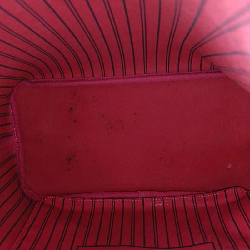 LOUIS VUITTON NEVERFULL中號棕色塗層帆布老花購物袋單肩包手提包金色五金-6