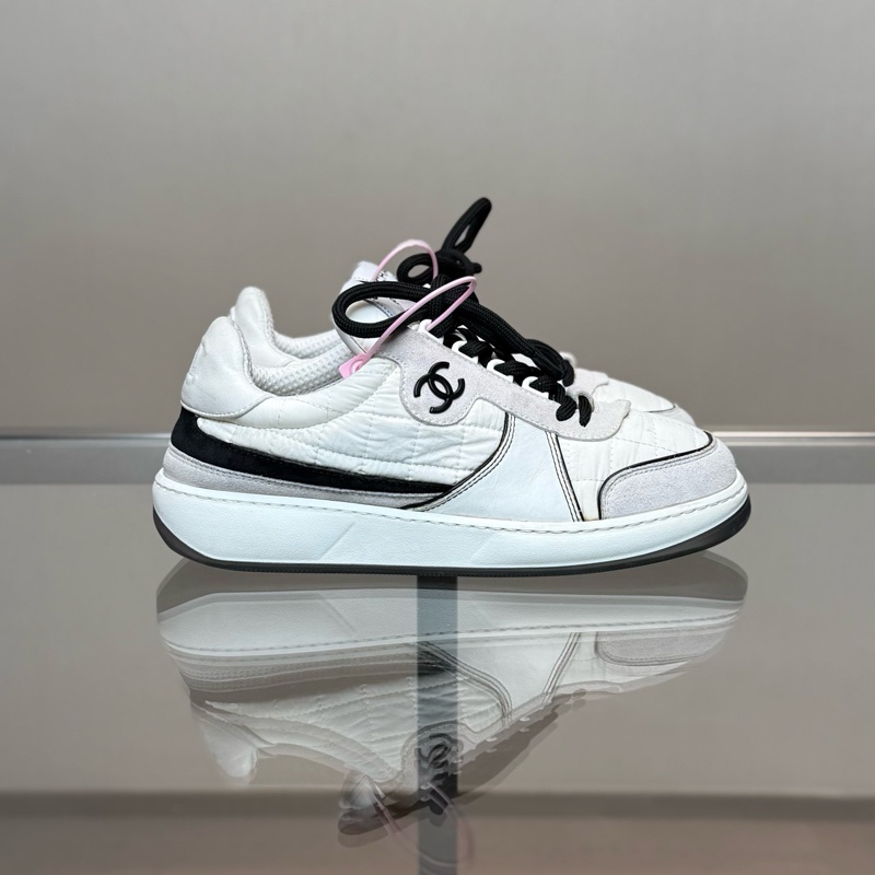 CHANEL/香奈兒 黑白熊貓雙C板鞋 尺碼/36.5碼 98新-2