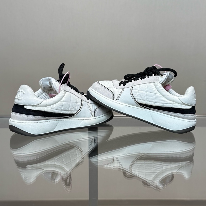 CHANEL/香奈兒 黑白熊貓雙C板鞋 尺碼/36.5碼 98新-5