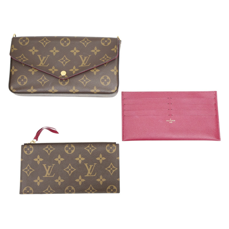 棕色 原花帆布 Felicie Pochette 肩背包 M61276【LOUIS VUITTON LV 路易威登】 M61276-12