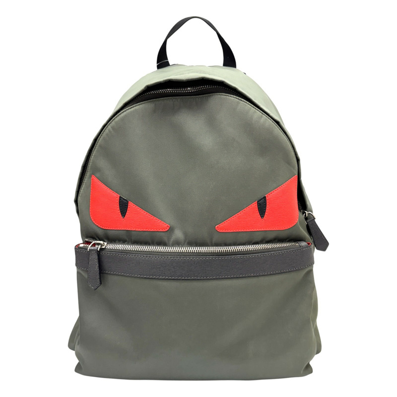 卡其色 尼龍 Bag Bugs 後背包 【FENDI 芬迪】 7VZ012-0