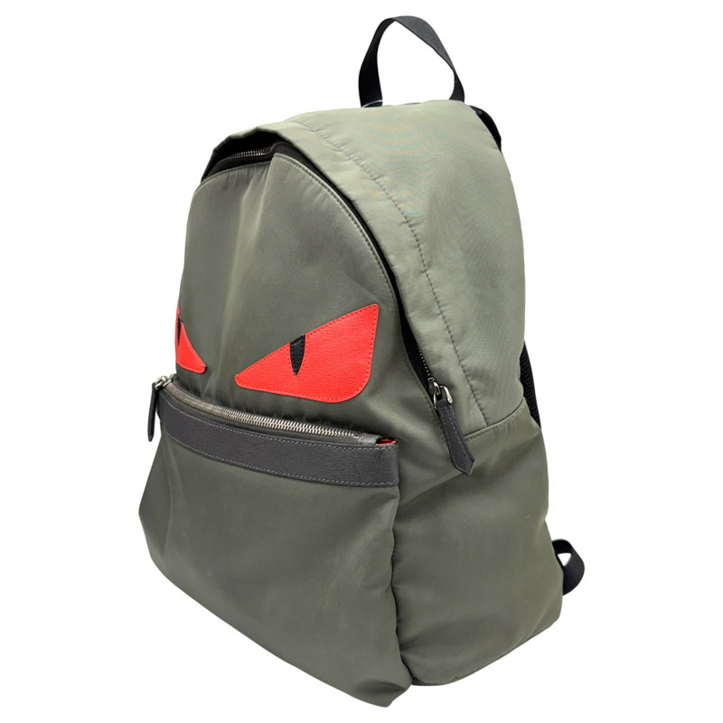 卡其色 尼龍 Bag Bugs 後背包 【FENDI 芬迪】 7VZ012-1