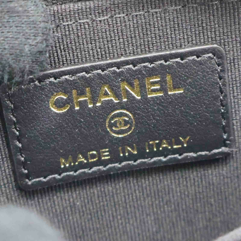 黑色 菱格紋 牛皮 BOY 拉鍊 零錢包【CHANEL 香奈兒】-5