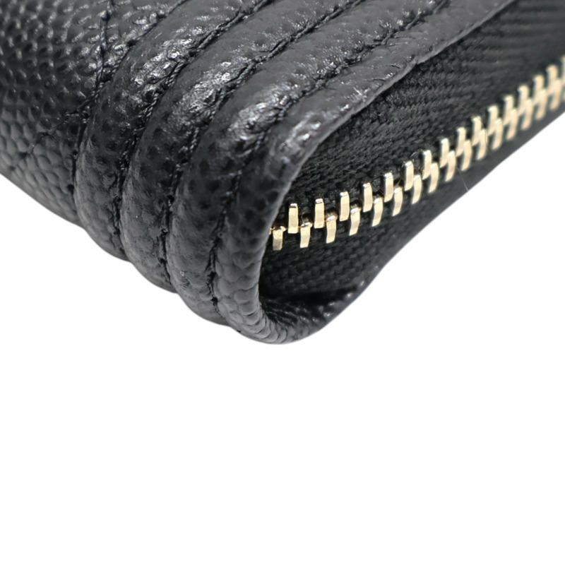 黑色 菱格紋 牛皮 BOY 拉鍊 零錢包【CHANEL 香奈兒】-7