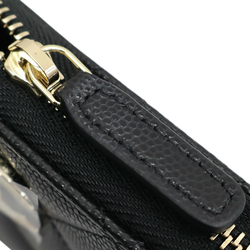 黑色 菱格紋 牛皮 拉鍊 零錢包【CHANEL 香奈兒】-15