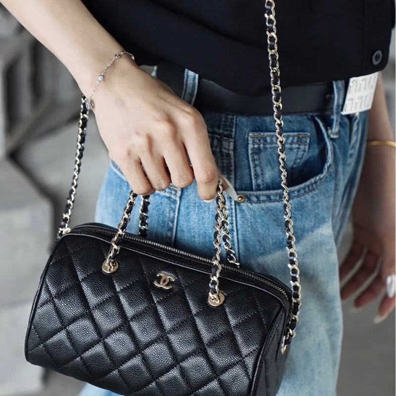 香奈兒 Chanel 25P 保齡球包 (可斜揹/手提) CP值超高 新款💝-2