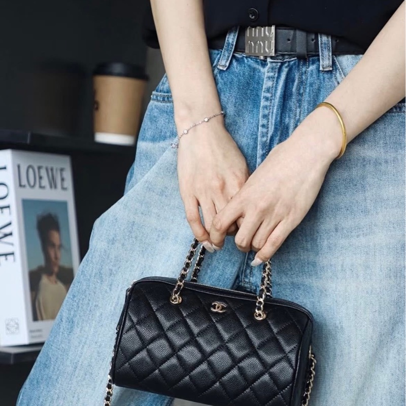 香奈兒 Chanel 25P 保齡球包 (可斜揹/手提) CP值超高 新款💝-28