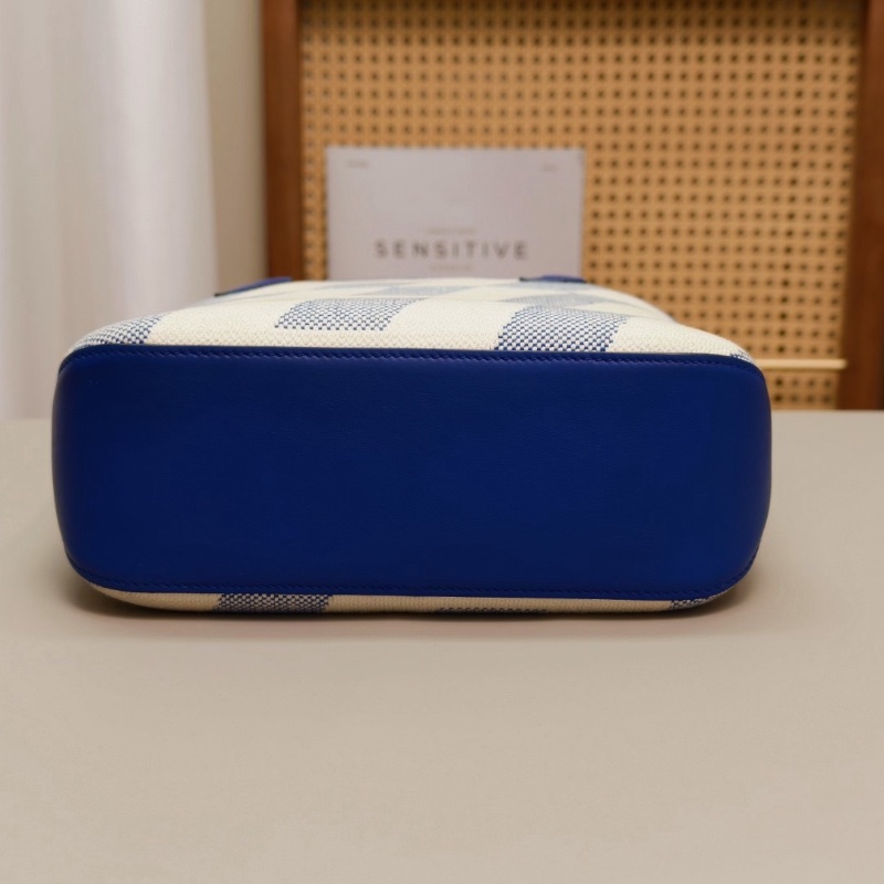 HERMES CabasH En Biais 27帆布手提包26*24*8.5 98新配件盒子塵袋購證-4