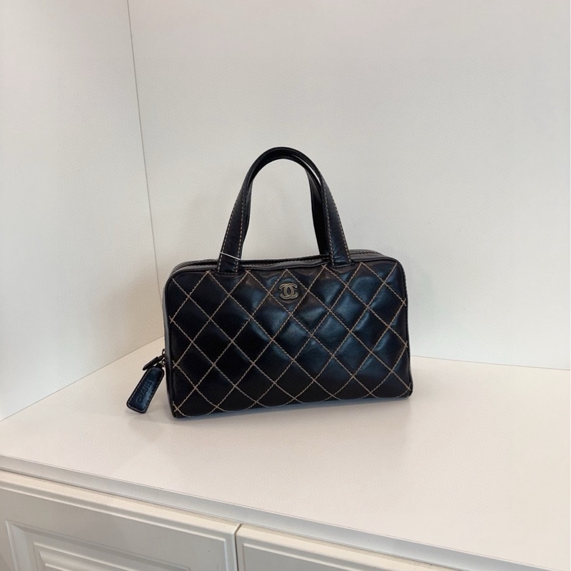 ✨Chanel 牛皮黑銀 波士頓保齡球 太好看 性價比超高😎-3