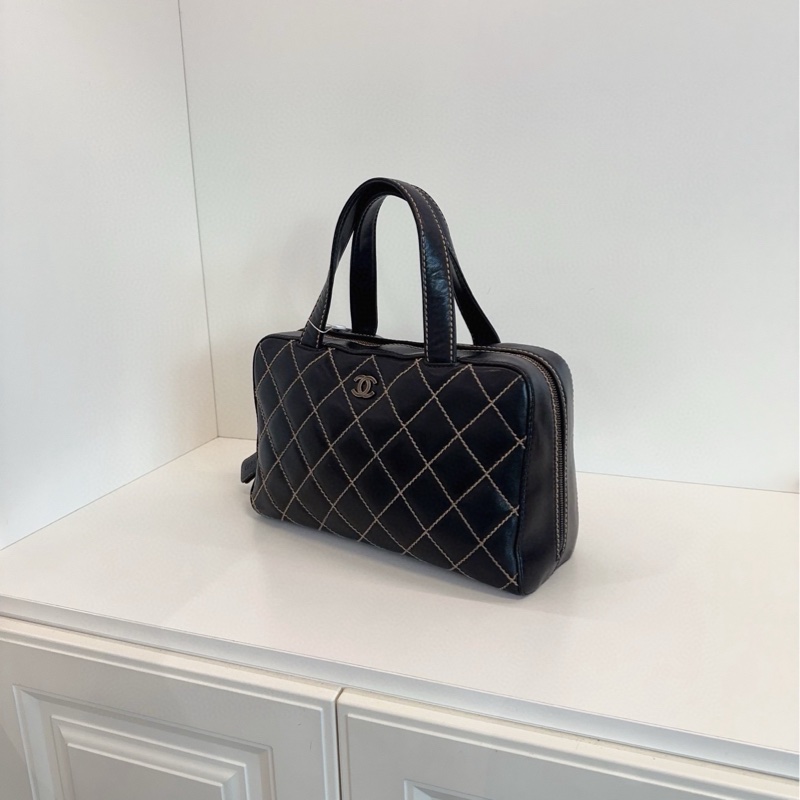 ✨Chanel 牛皮黑銀 波士頓保齡球 太好看 性價比超高😎-5
