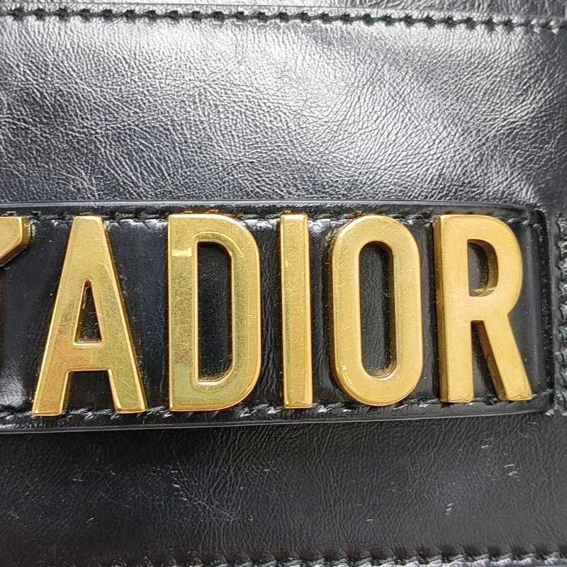 DIOR J'Adior黑色牛皮單肩包斜挎包金色五金-9