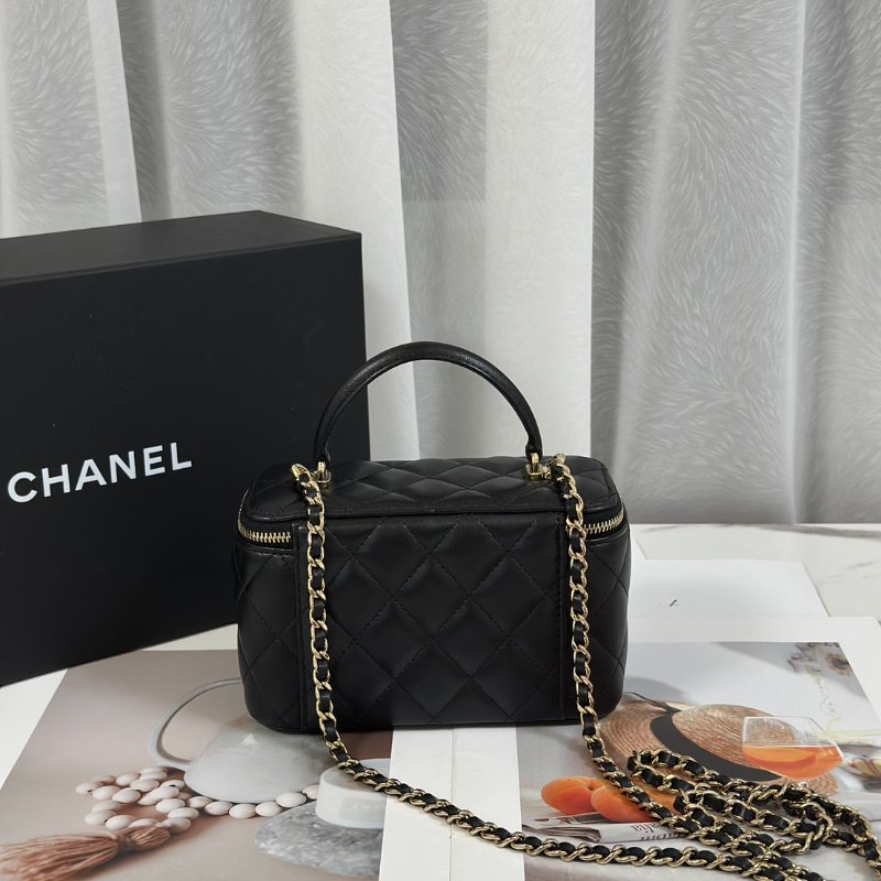CHANEL Handle長盒子 - 黑金31開-4