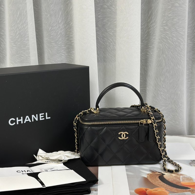 CHANEL Handle長盒子 - 黑金31開-8