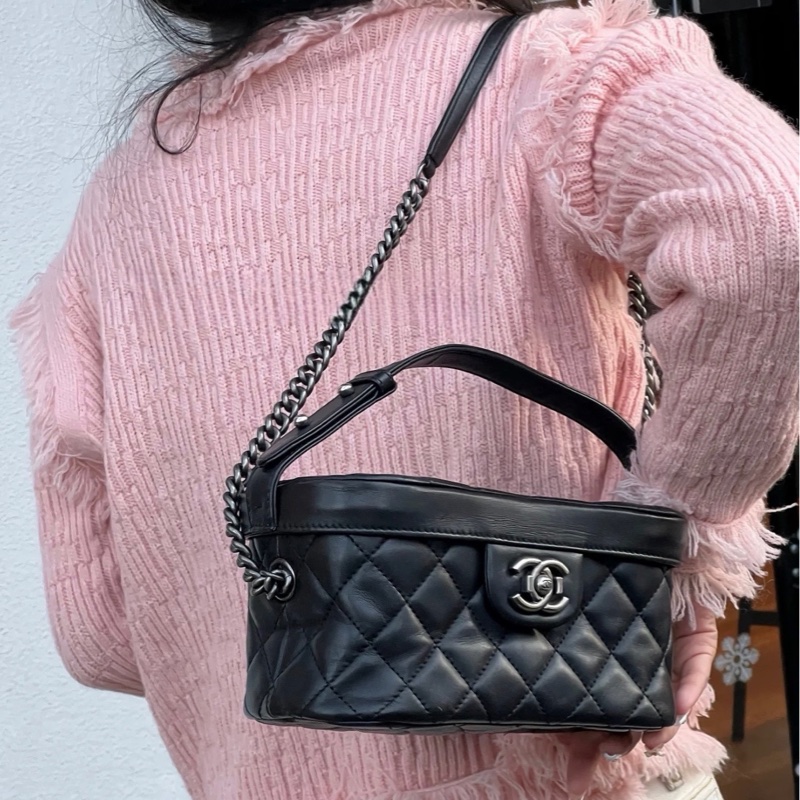 ✨Chanel 孟買黑銀盒子包 2way 超酷做舊 容量足夠 🖤-1