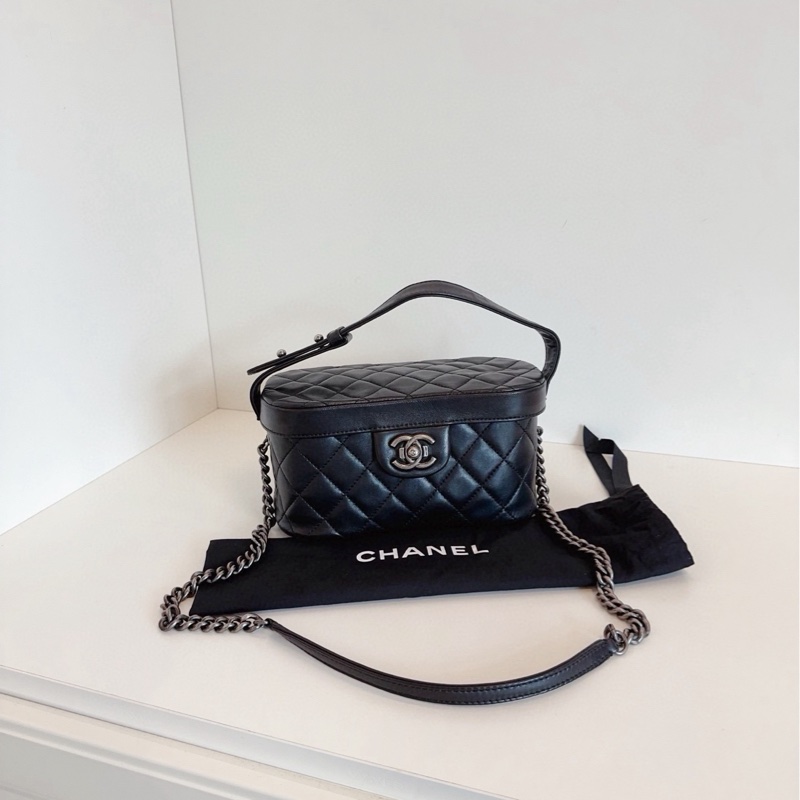 ✨Chanel 孟買黑銀盒子包 2way 超酷做舊 容量足夠 🖤-5