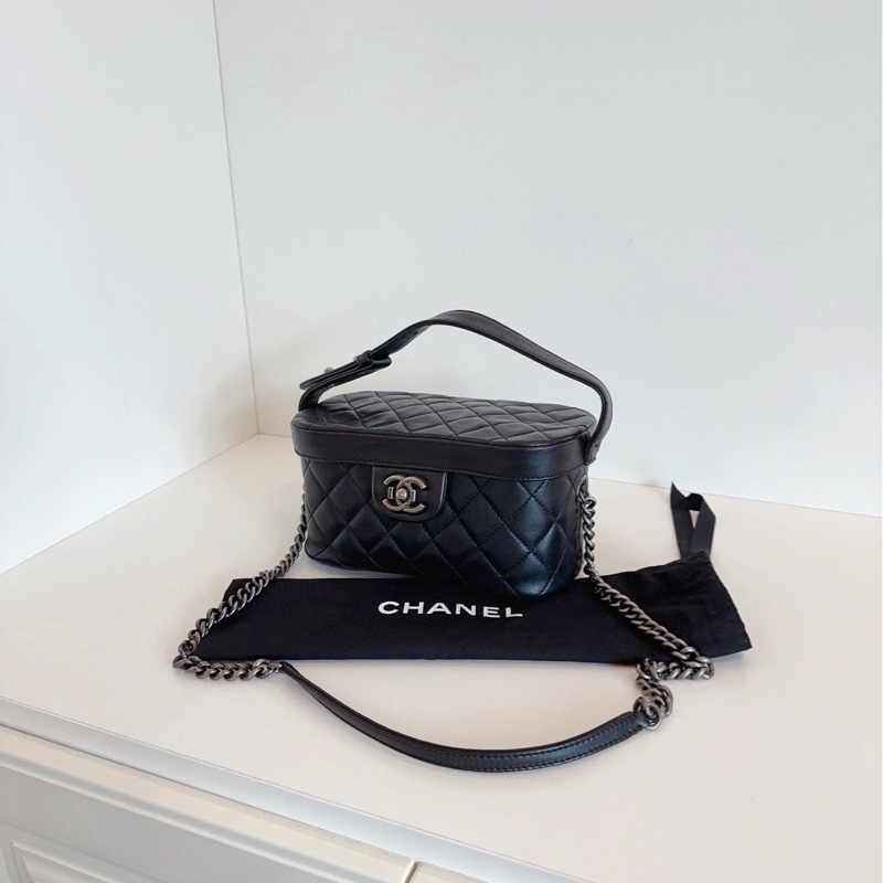 ✨Chanel 孟買黑銀盒子包 2way 超酷做舊 容量足夠 🖤-11