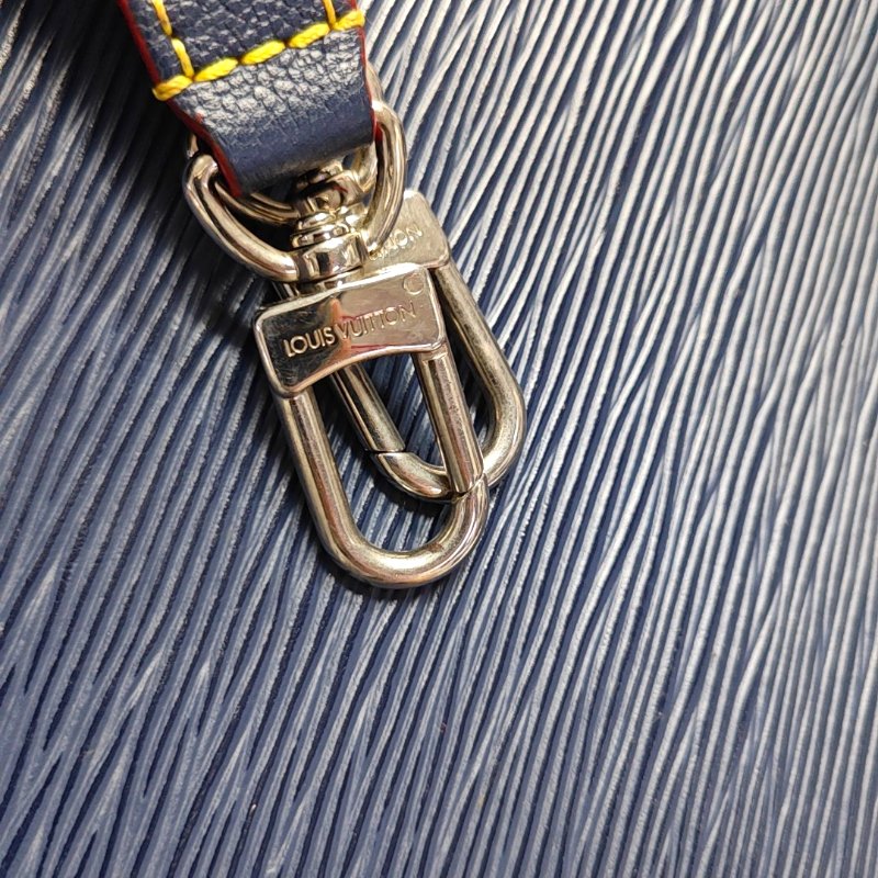 LOUIS VUITTON TWIST深藍色EPI牛皮水波紋單肩包手提包銀色五金可拆卸肩帶-12