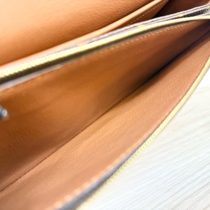 LV原花拼焦糖牛皮 Marceau 下蓋肩背包M46127-9