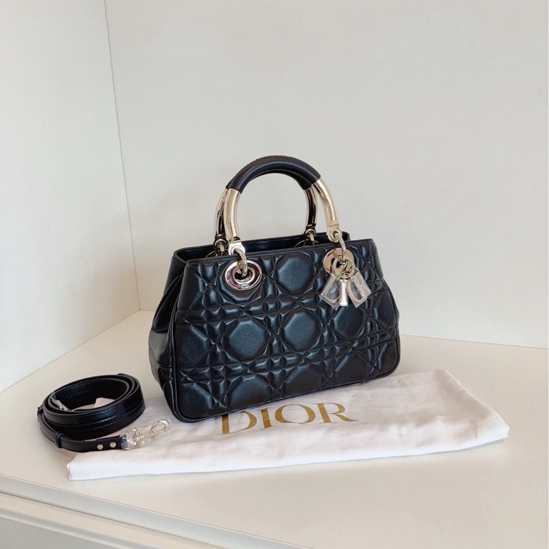 ✨Dior 黑金95.22bag 中號 Jisoo同款 99新🖤-4