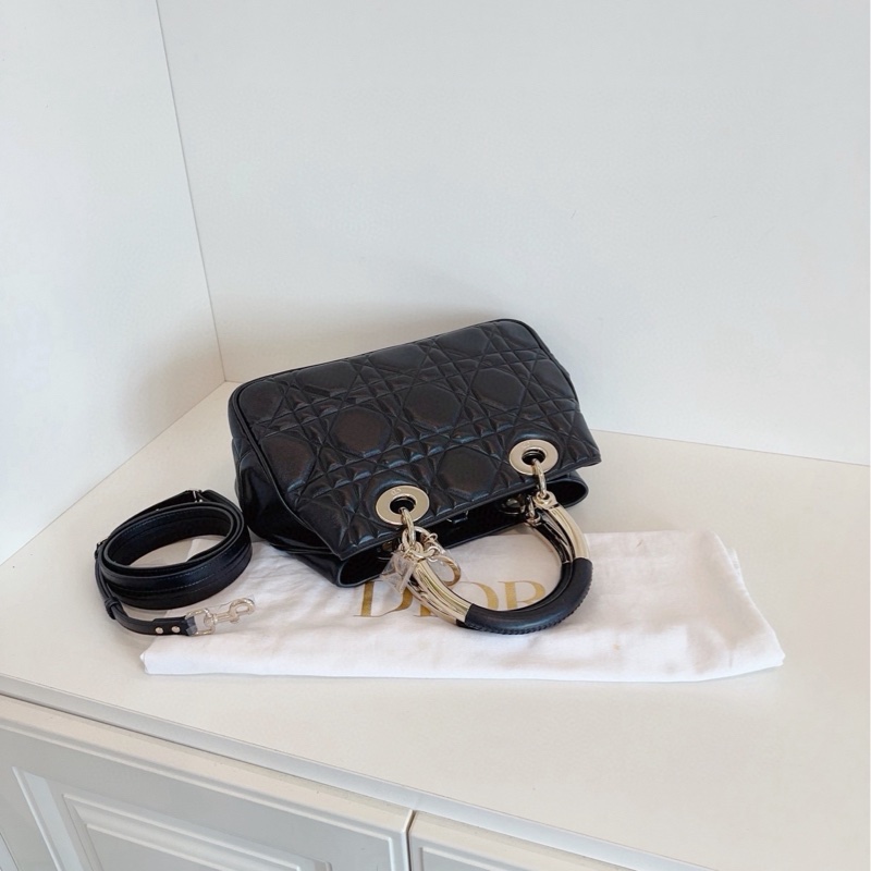 ✨Dior 黑金95.22bag 中號 Jisoo同款 99新🖤-5