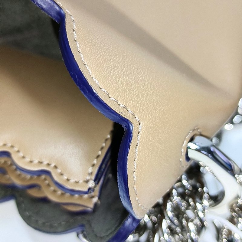 FENDI Kan I 中號棕色牛皮鉚釘單肩包斜挎包手提包銀色黃色五金2條可拆卸肩帶-9