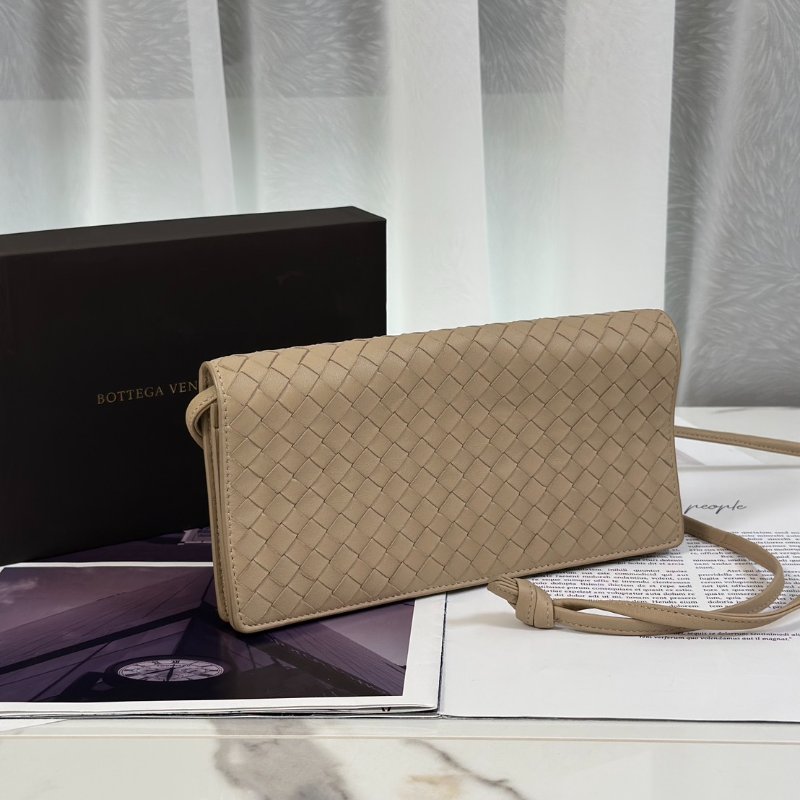 BOTTEGA VENETA Intrecciato編織斜背小包 - 米-2