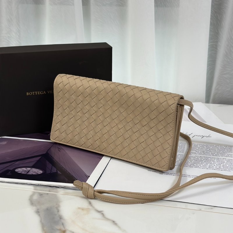 BOTTEGA VENETA Intrecciato編織斜背小包 - 米-3