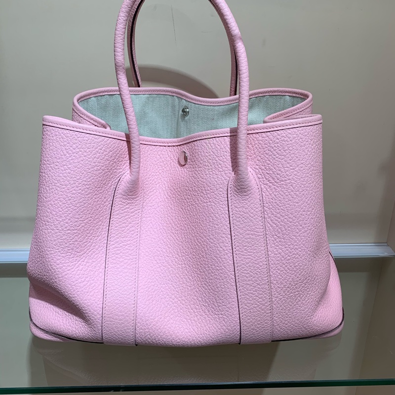 Hermes 愛馬仕 Garden Party 36 花園包 粉色 T刻 無附件-0